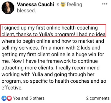 %Business Coach For Health Coaches %Yulia Tarbath